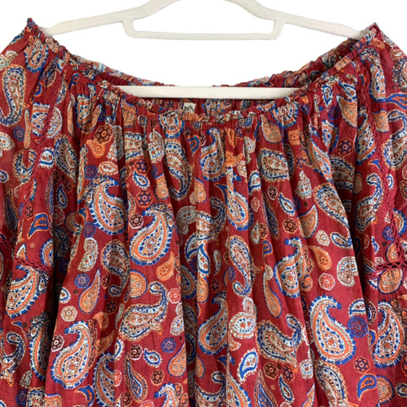 FREE PEOPLE Red Vintage Combo Sundown Bodysuit - NWT - Picture 3 of 16